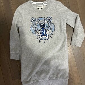 Authentic Kenzo girls grey tiger dress size 5